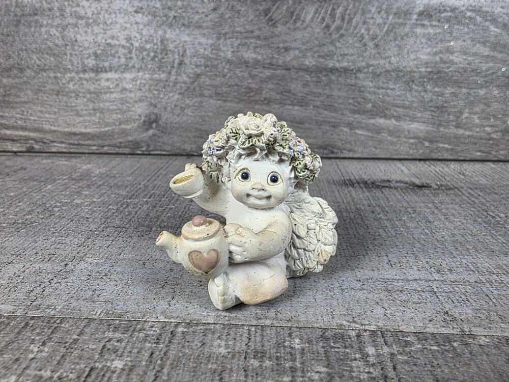 Miniature Dreamsicles HIGH TEA Cast Art Industries Mini Angel Cherub Figure 25d9